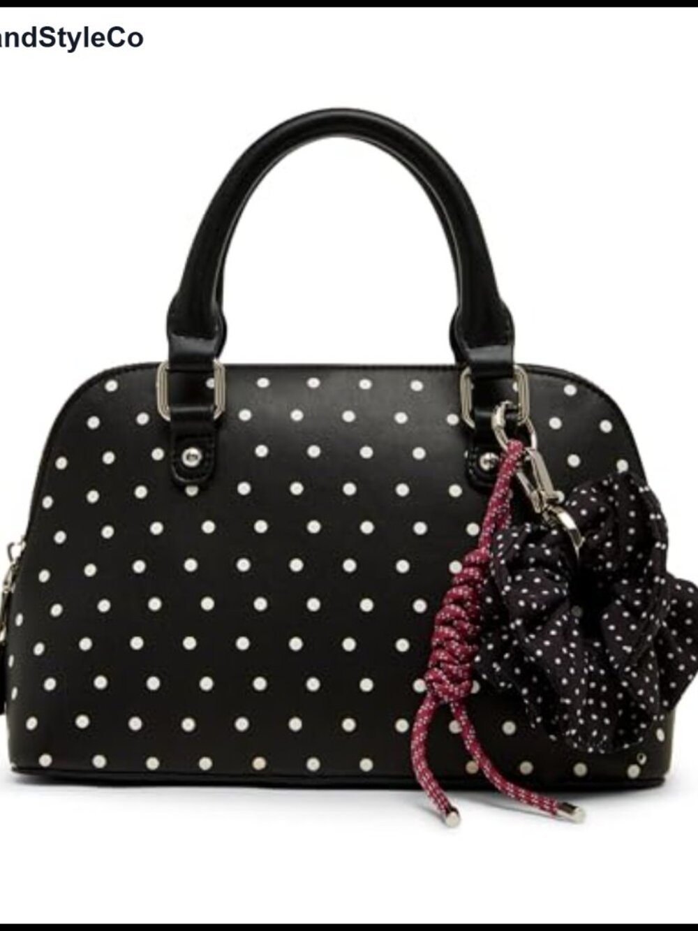 Faux Leather Mini Dome Satchel Purse with Crossbody Strap